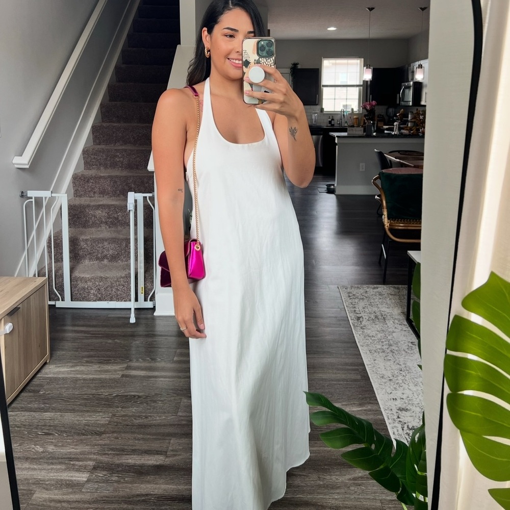 Zara White Halter Sundress